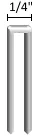 1/4"x1" Narrow Crown Staple Electrogalvanized (4,000 Pieces)