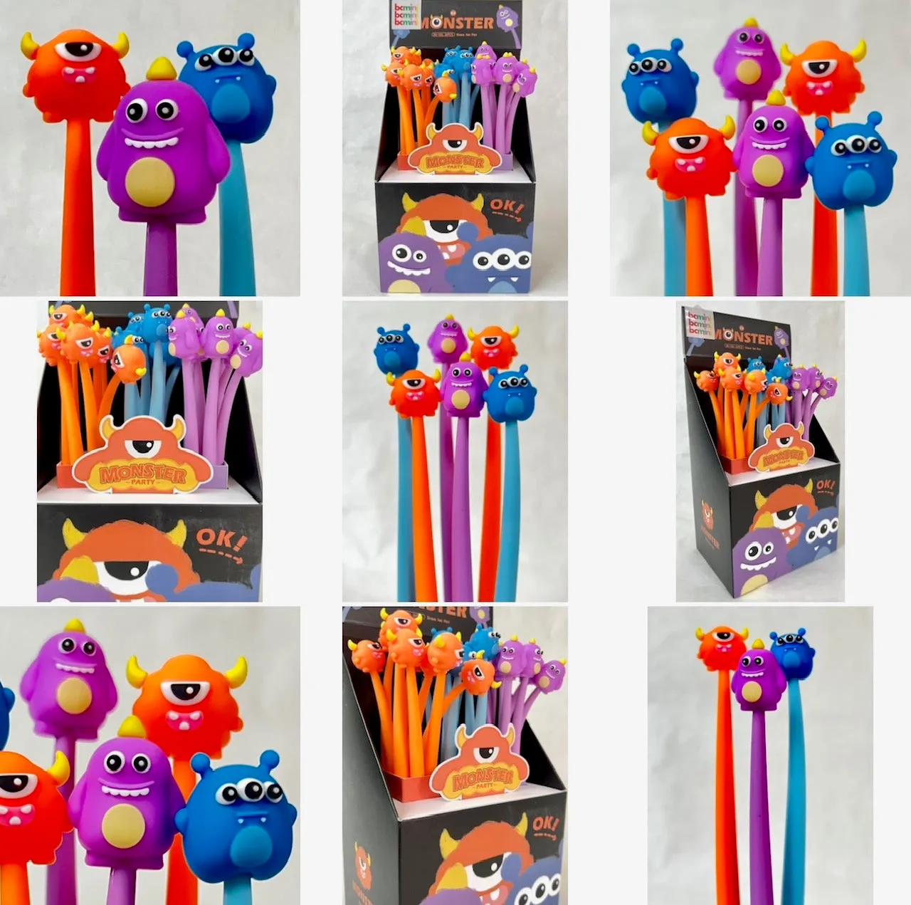 22513 MONSTER WIGGLE GEL PEN-24