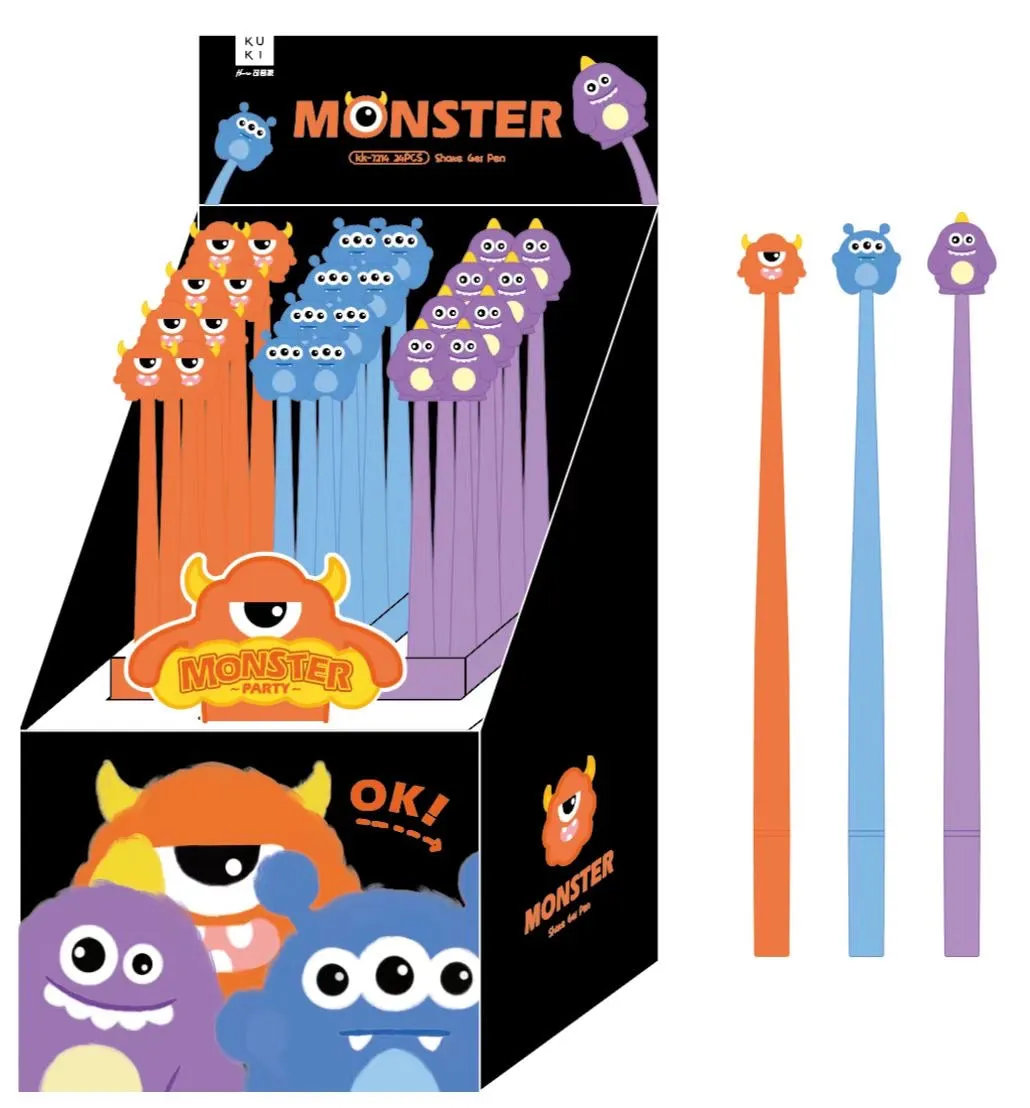 22513 MONSTER WIGGLE GEL PEN-24
