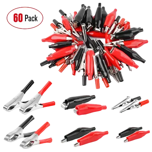 60Pcs Metal Alligator Clips