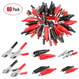 60Pcs Metal Alligator Clips