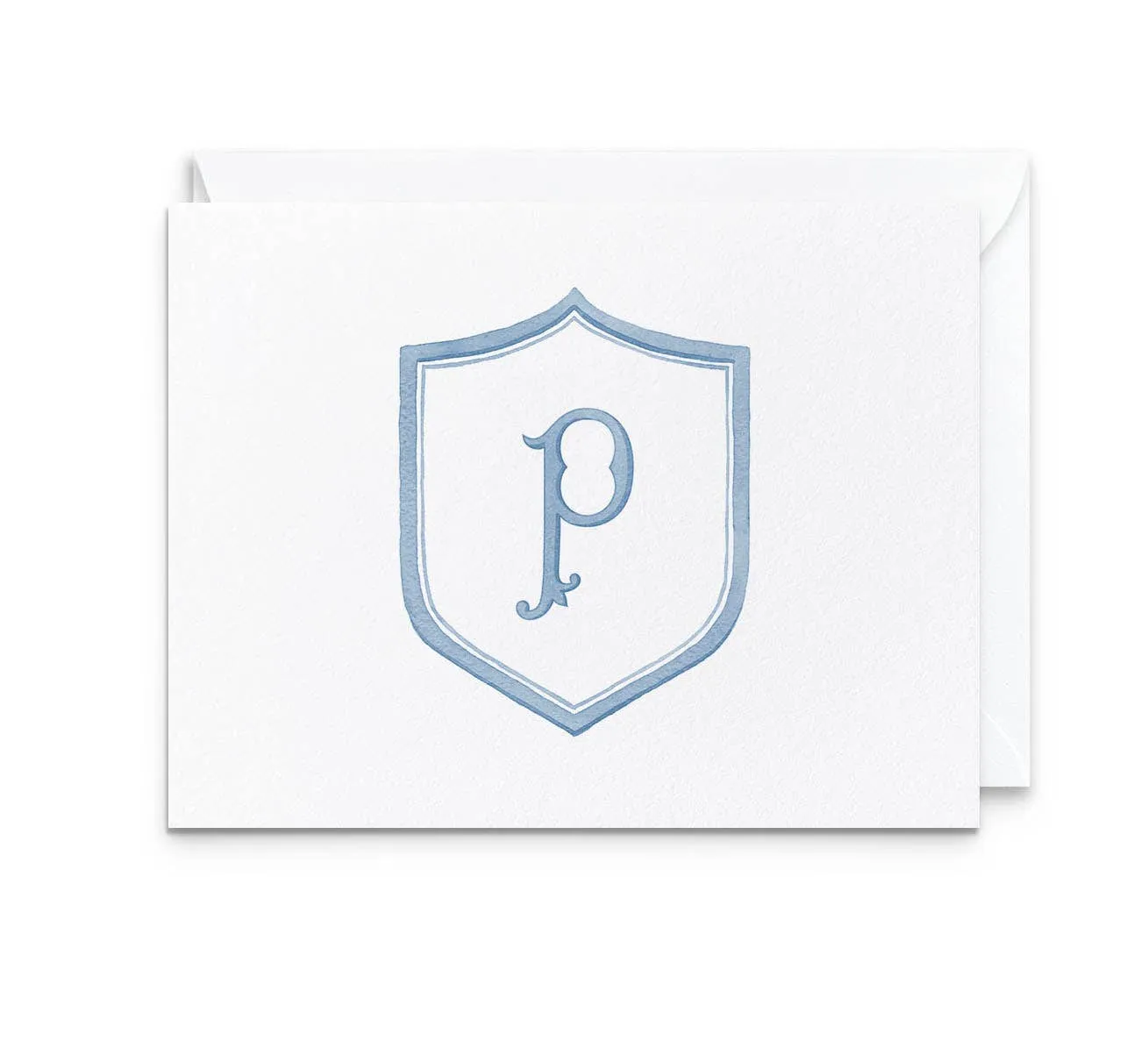 Blue Crest Initial Notecards: Boxed Set