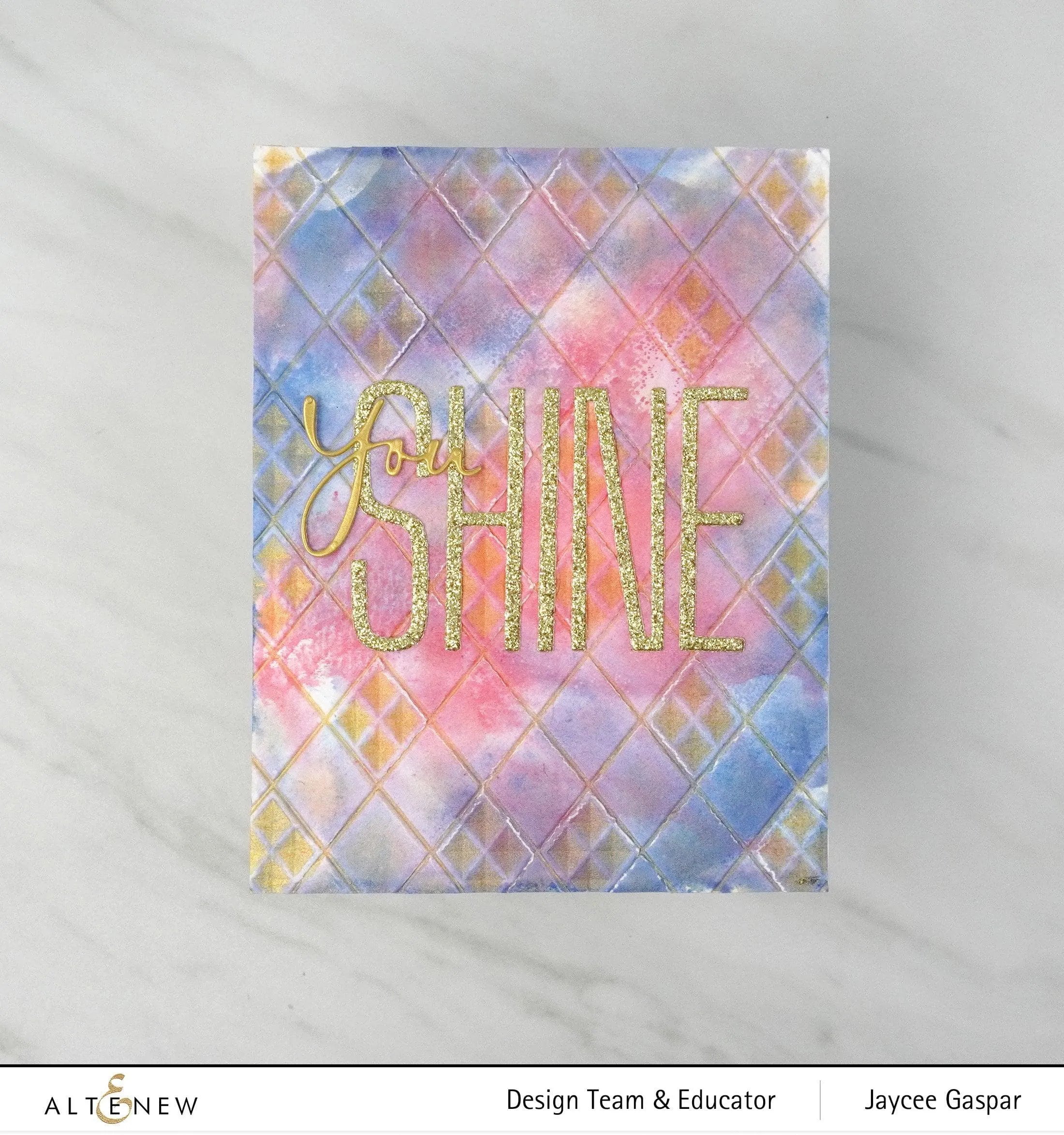 Checkered Diamonds 3D Embossing Folder