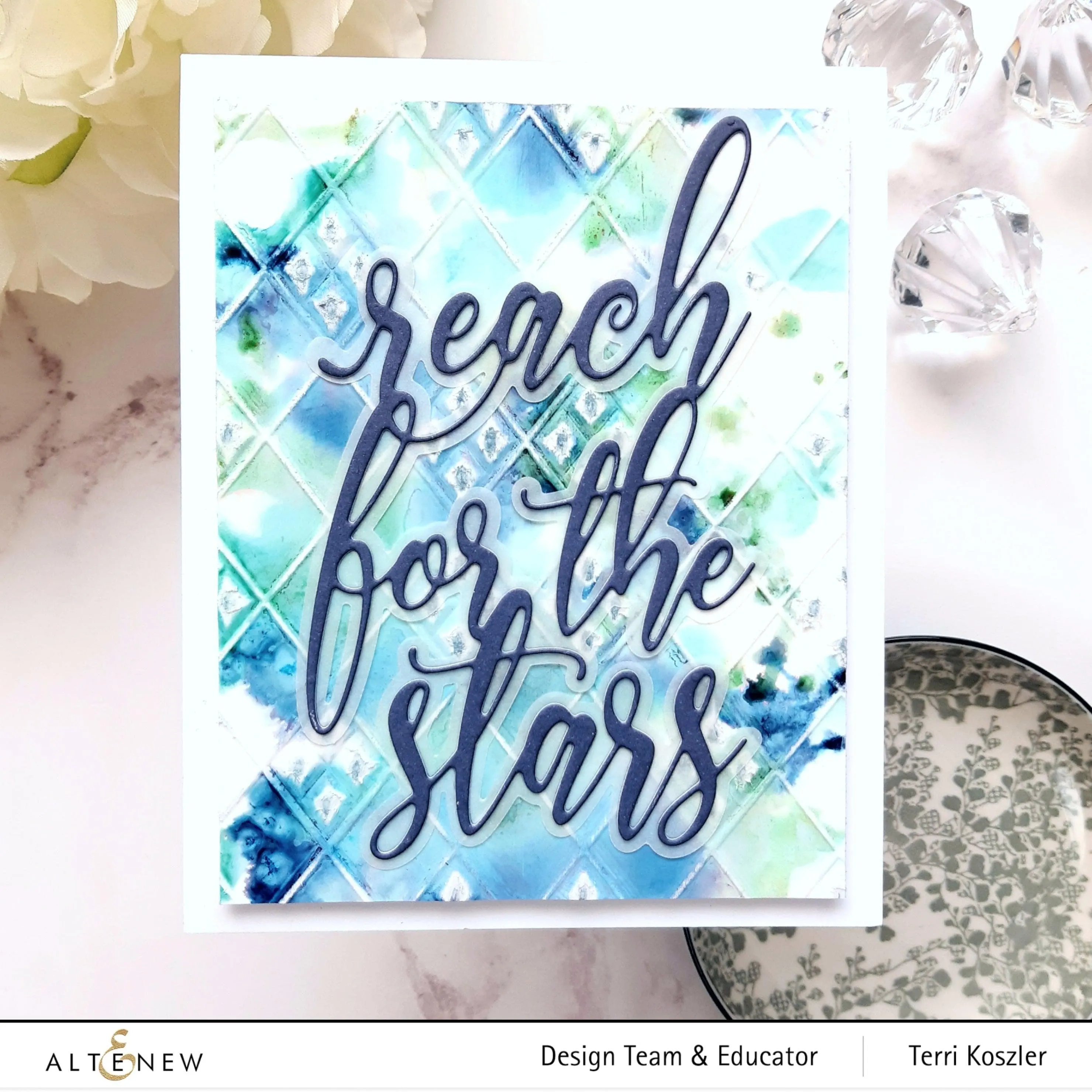 Checkered Diamonds 3D Embossing Folder