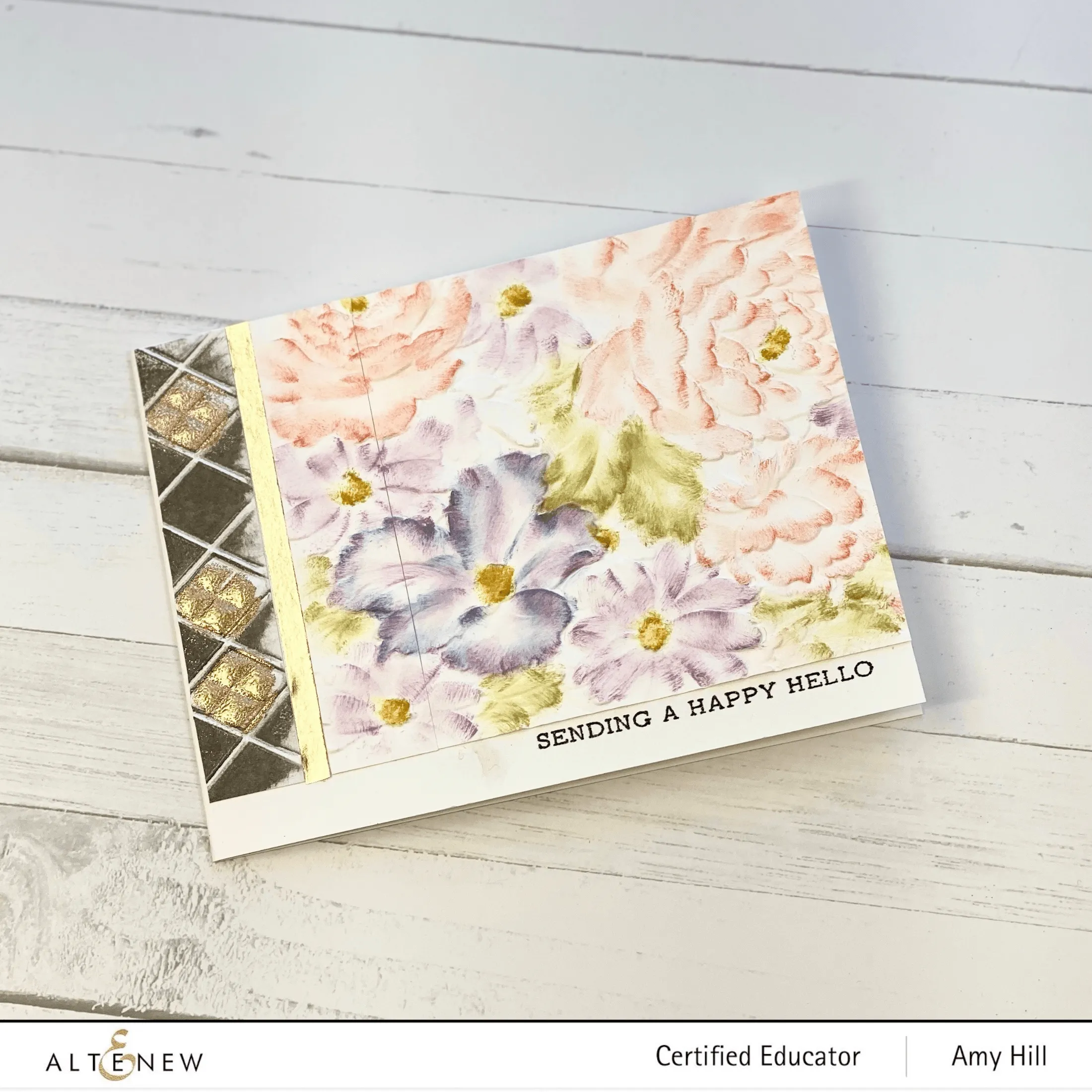 Checkered Diamonds 3D Embossing Folder