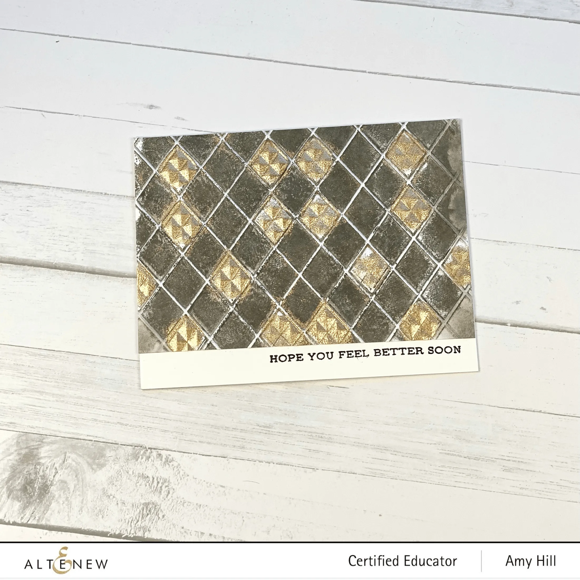 Checkered Diamonds 3D Embossing Folder