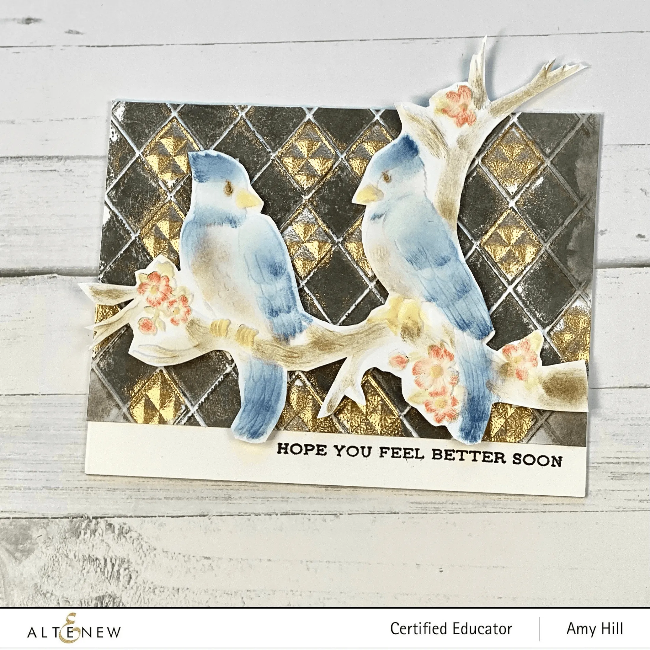 Checkered Diamonds 3D Embossing Folder
