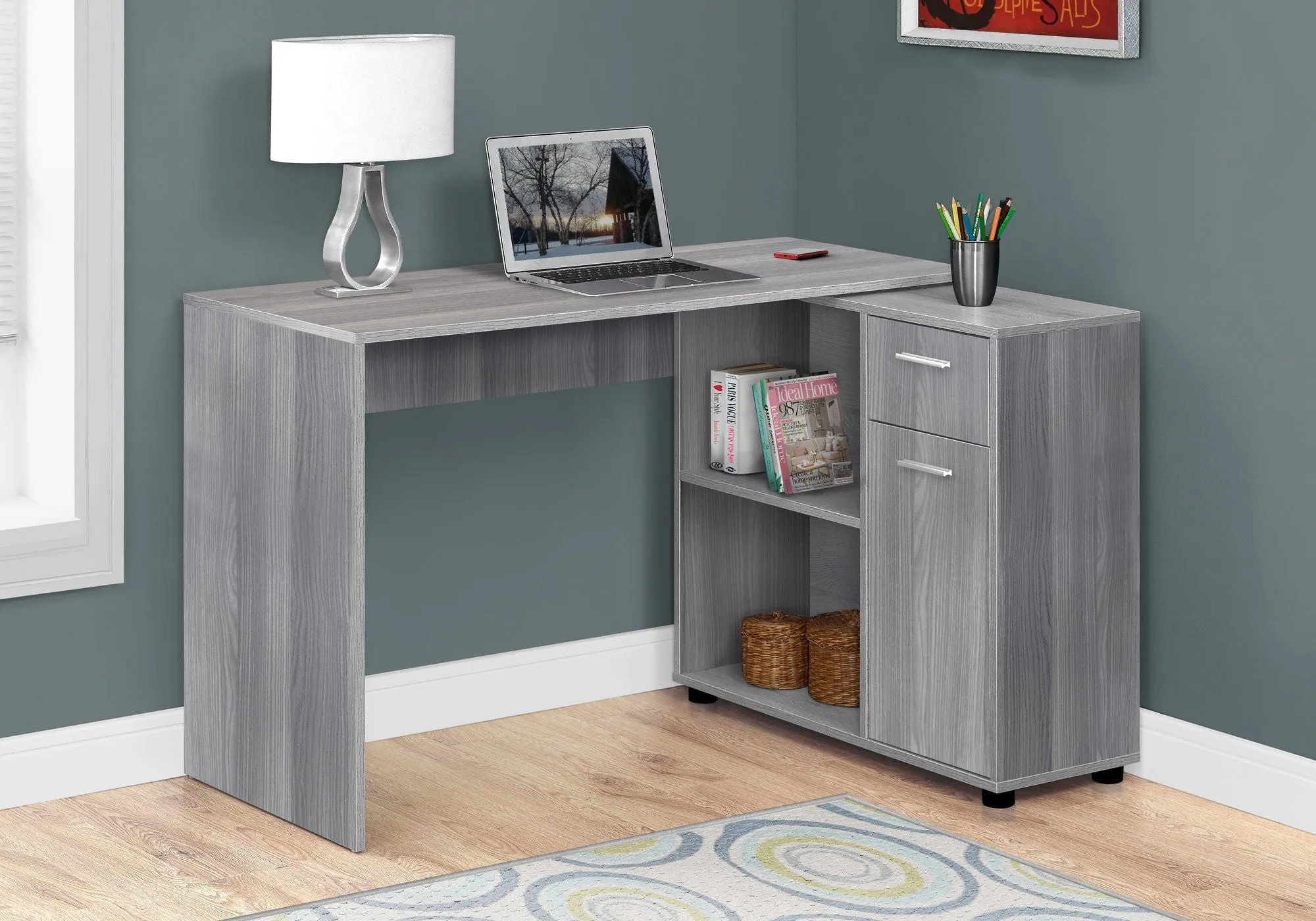 Computer Desk, Home Office, Corner, Storage Drawers, L Shape, Contemporary & Modern by Couch.com