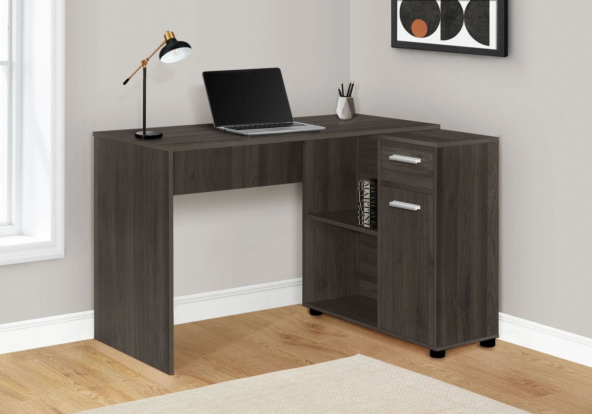 Computer Desk, Home Office, Corner, Storage Drawers, L Shape, Contemporary & Modern by Couch.com
