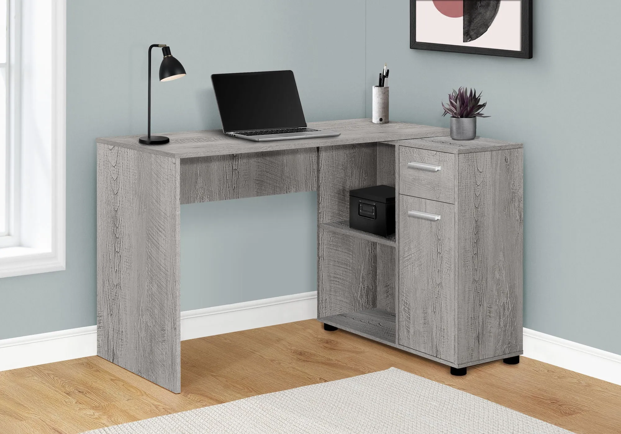 Computer Desk, Home Office, Corner, Storage Drawers, L Shape, Contemporary & Modern by Couch.com