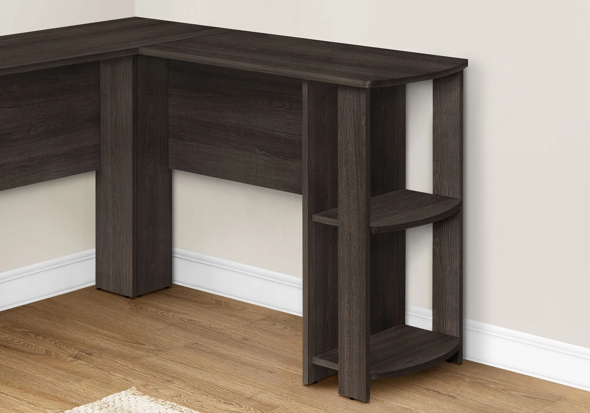 Computer Desk, Home Office, Corner, Storage Shelves, L Shape, Laptop, Contemporary & Modern by Couch.com