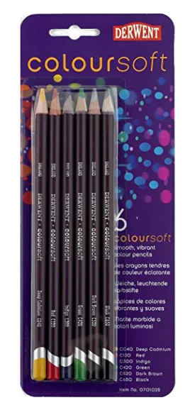 Derwent Colorsoft Pencils Blister Pack of 6