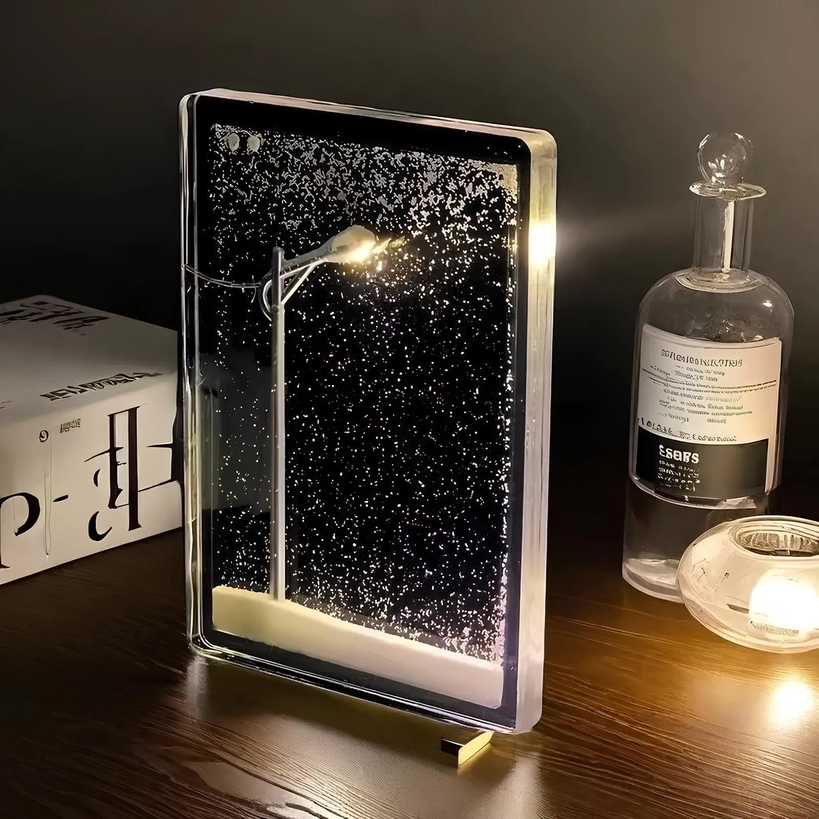 DIY Magic Snowy Landscape Night Light –  Desktop Decor