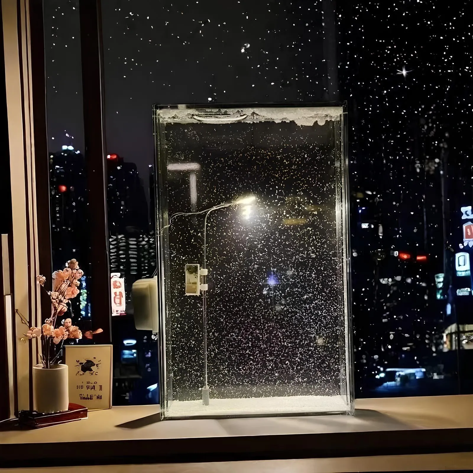DIY Magic Snowy Landscape Night Light –  Desktop Decor