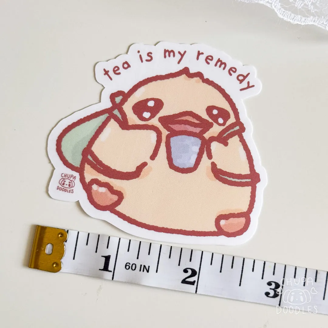 Duck Tea Is My Remedy Cute Sticker (Matte Finish)