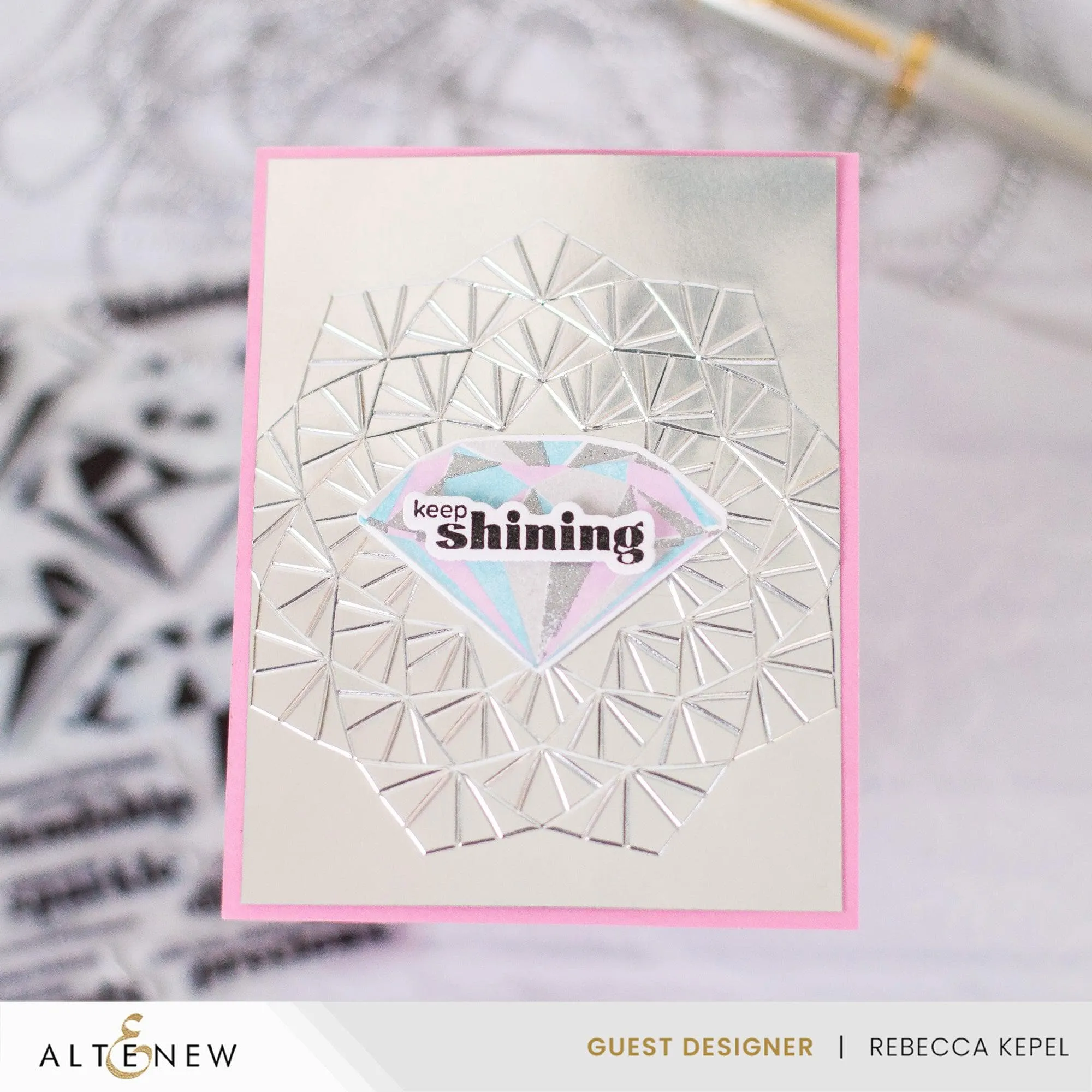 Faceted Frame 3D Embossing Folder