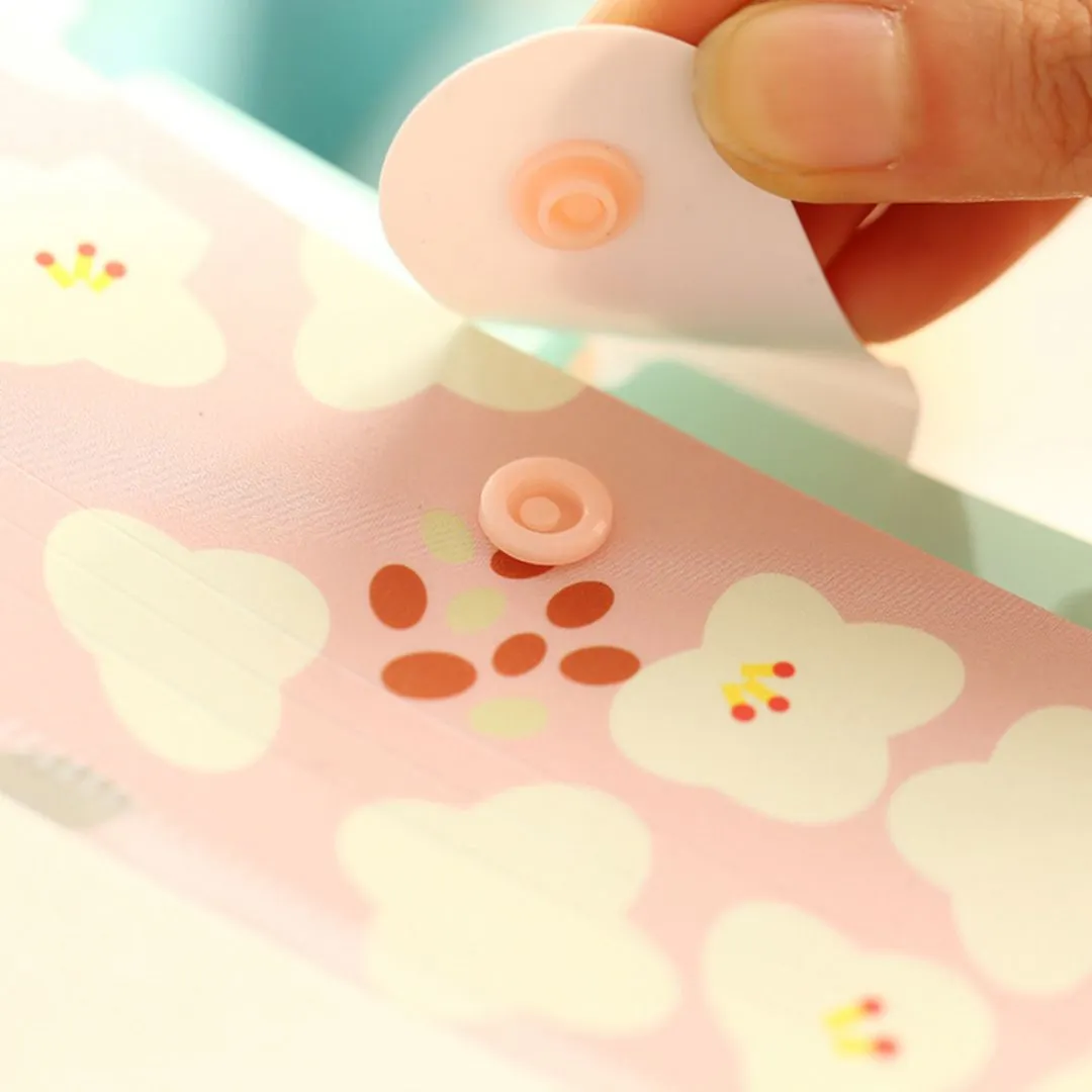 Floral Theme File Folder | Pretty Folder with Button Lock Pack of 2