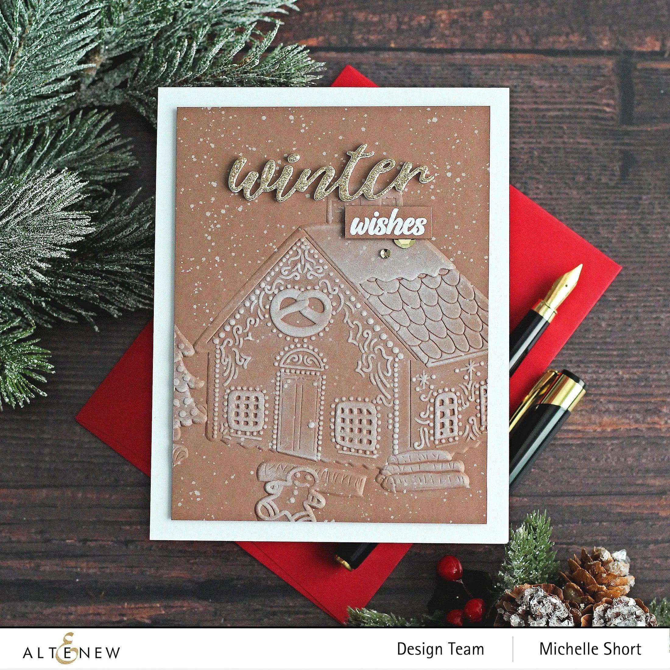 Gingerbread House 3D Embossing Folder