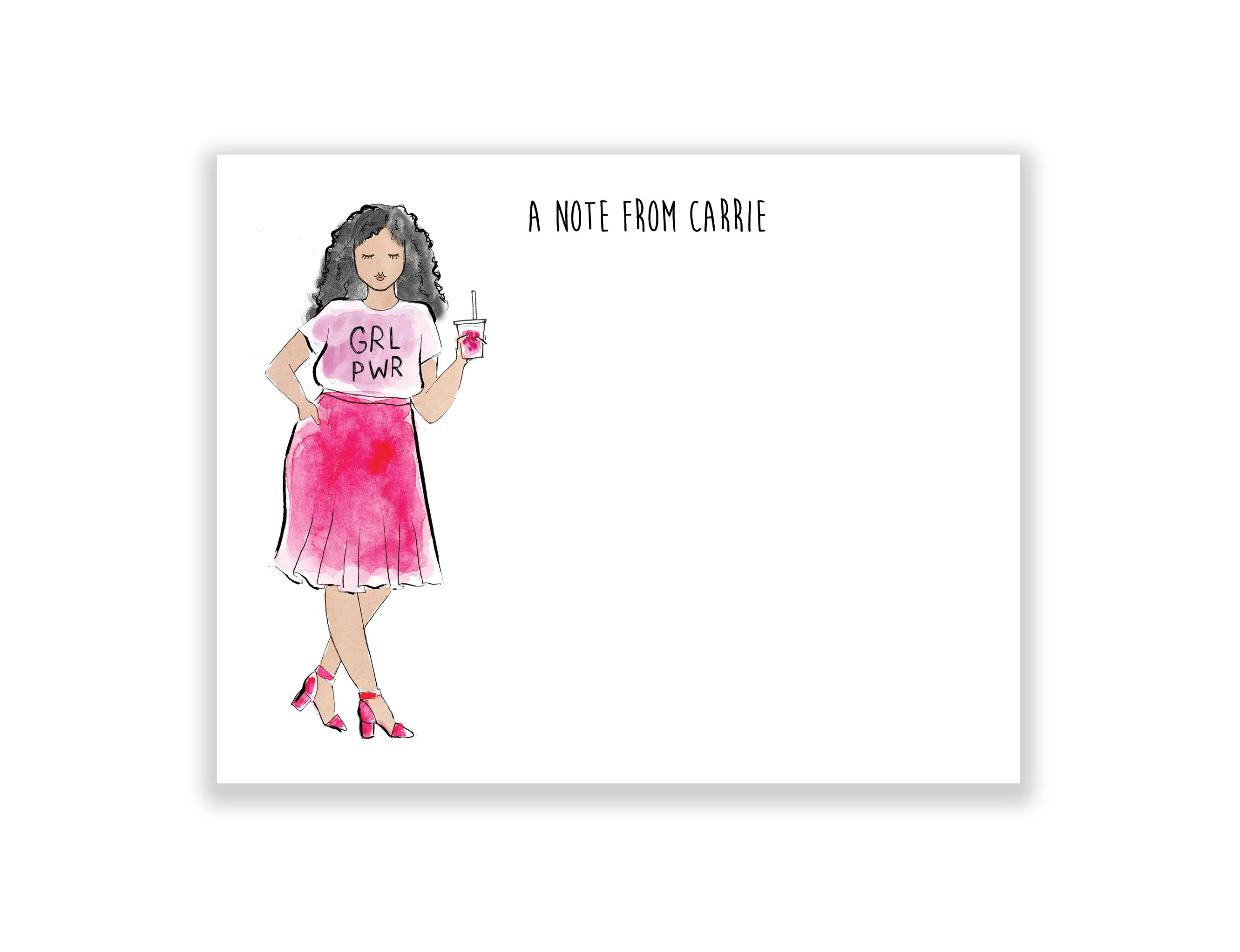 Girl Power Girl Personalized Stationery