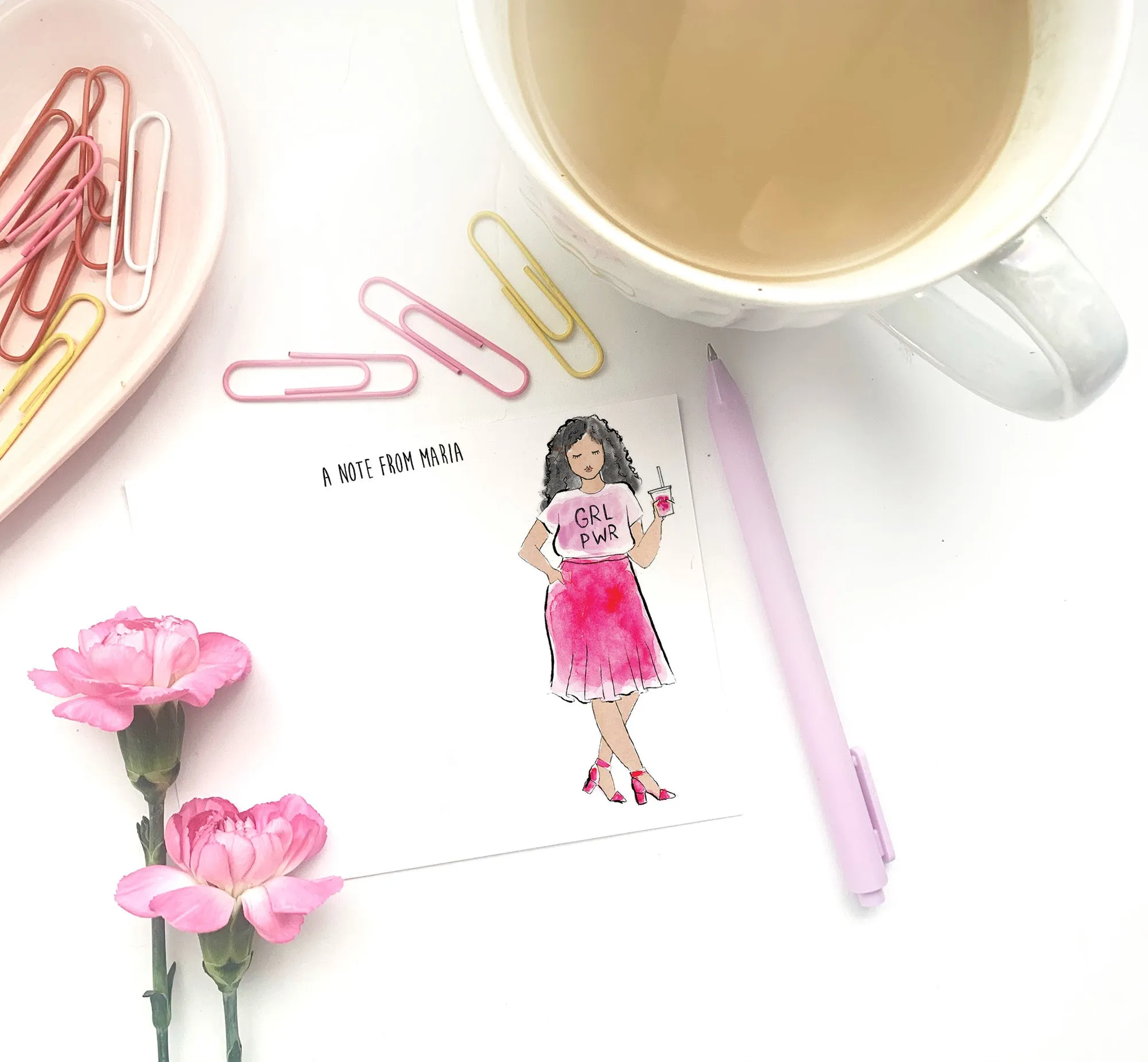 Girl Power Girl Personalized Stationery