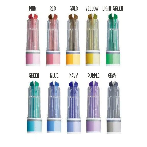 GREEN Kokuyo Mark  TWO Tone Highlighter Dual Way Highlighter Pen Two Way Highlighter Double Sided Highlighter Mark  Highlighter | PM-MT100G