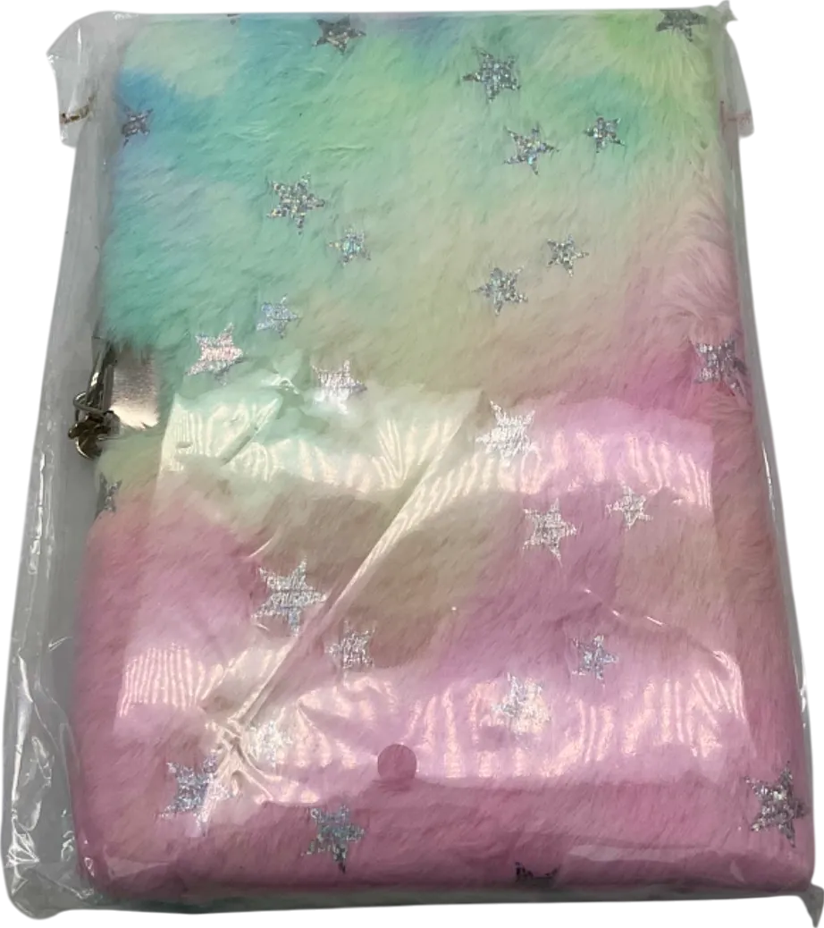 Half Magic Multicolour Star Patterned Plush Notebook