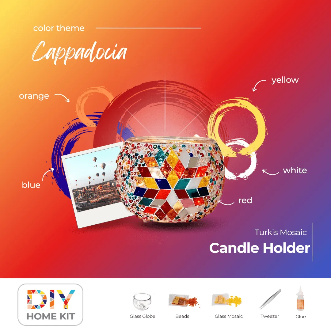 Mosaic Candle Holder DIY Home Kit "CAPPADOCIA"