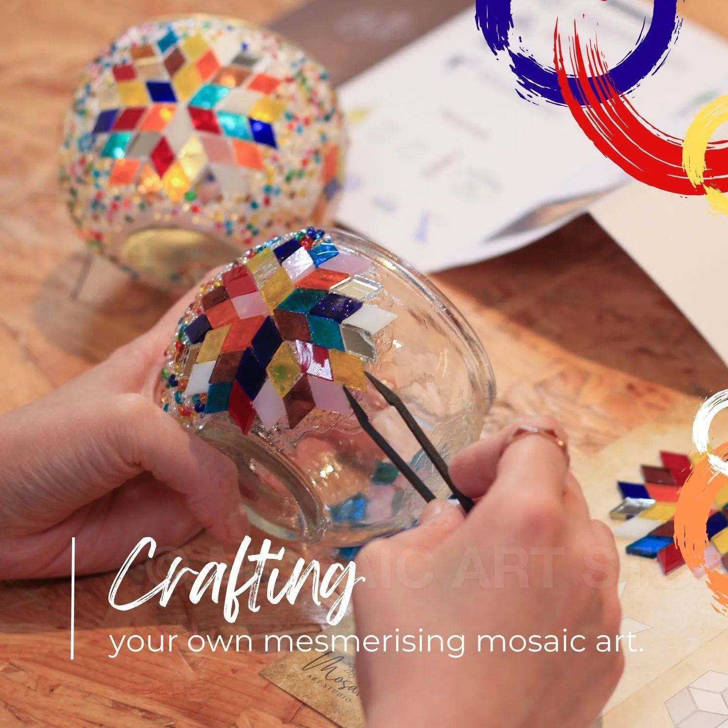 Mosaic Candle Holder DIY Home Kit "CAPPADOCIA"