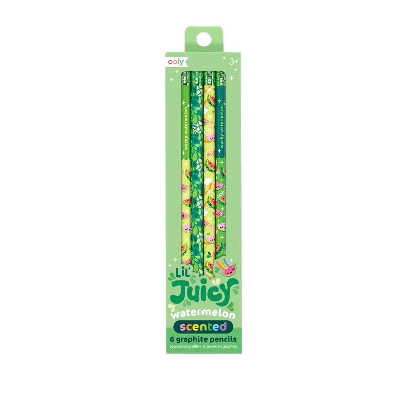 OOLY Lil Juicy Scented Graphite Pencils - Watermelon - Set of 6 