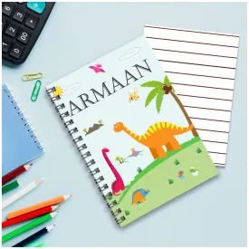 Personalised Notebook (A5 Size) - Dino