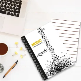 Personalised Notebook (A5 Size) - Music
