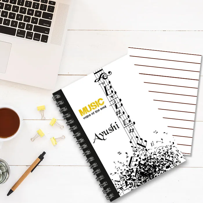 Personalised Notebook (A5 Size) - Music