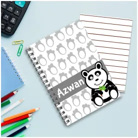 Personalised Notebook (A5 Size) - Panda