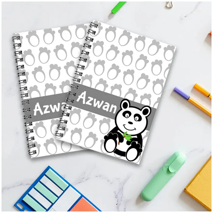 Personalised Notebook (A5 Size) - Panda