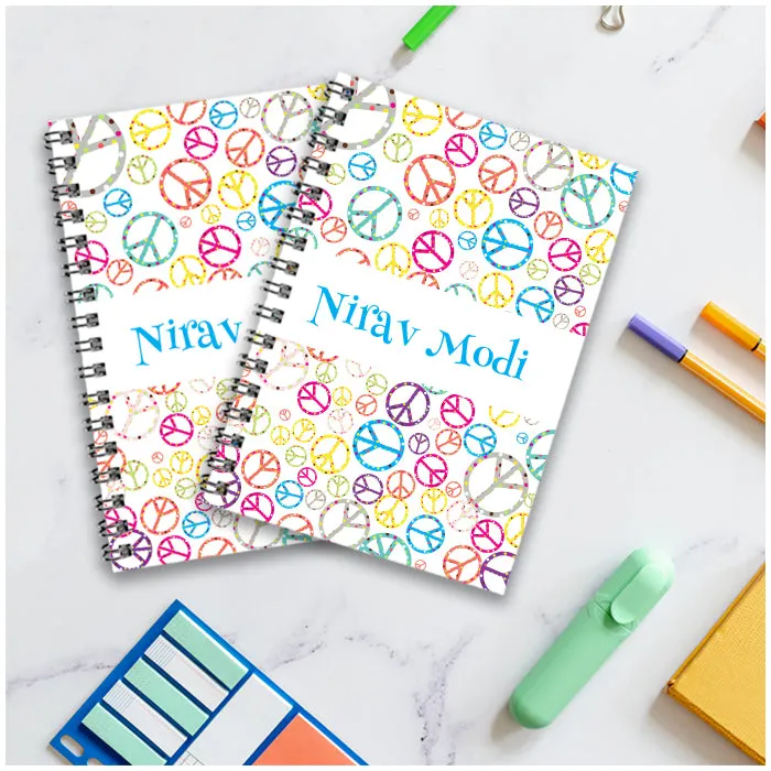 Personalised Notebook (A5 Size) - Peace
