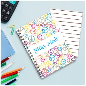 Personalised Notebook (A5 Size) - Peace