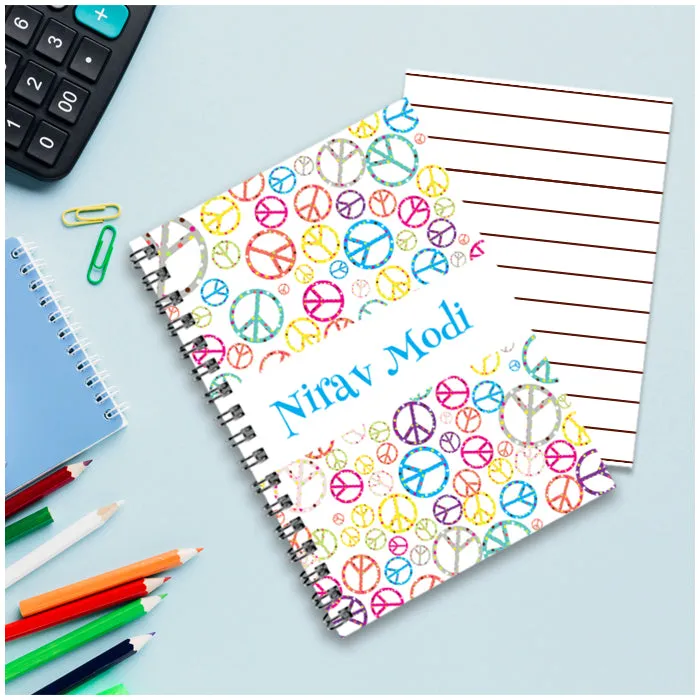 Personalised Notebook (A5 Size) - Peace