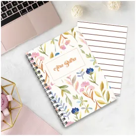 Personalised Notebook (A5 Size) - Wild Flower