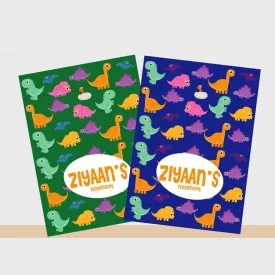 Personalised Notebooks - Dino, Set of 2
