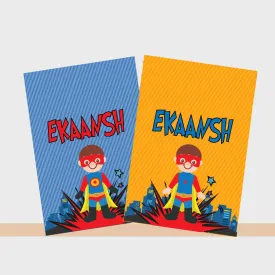 Personalised Notebooks - Superhero, Set of 2