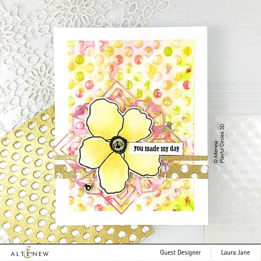 Playful Circles 3D Embossing Folder