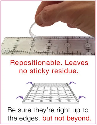 Quilt Ruler Upgrade Kit with an Extra Pack of Grip Strips
