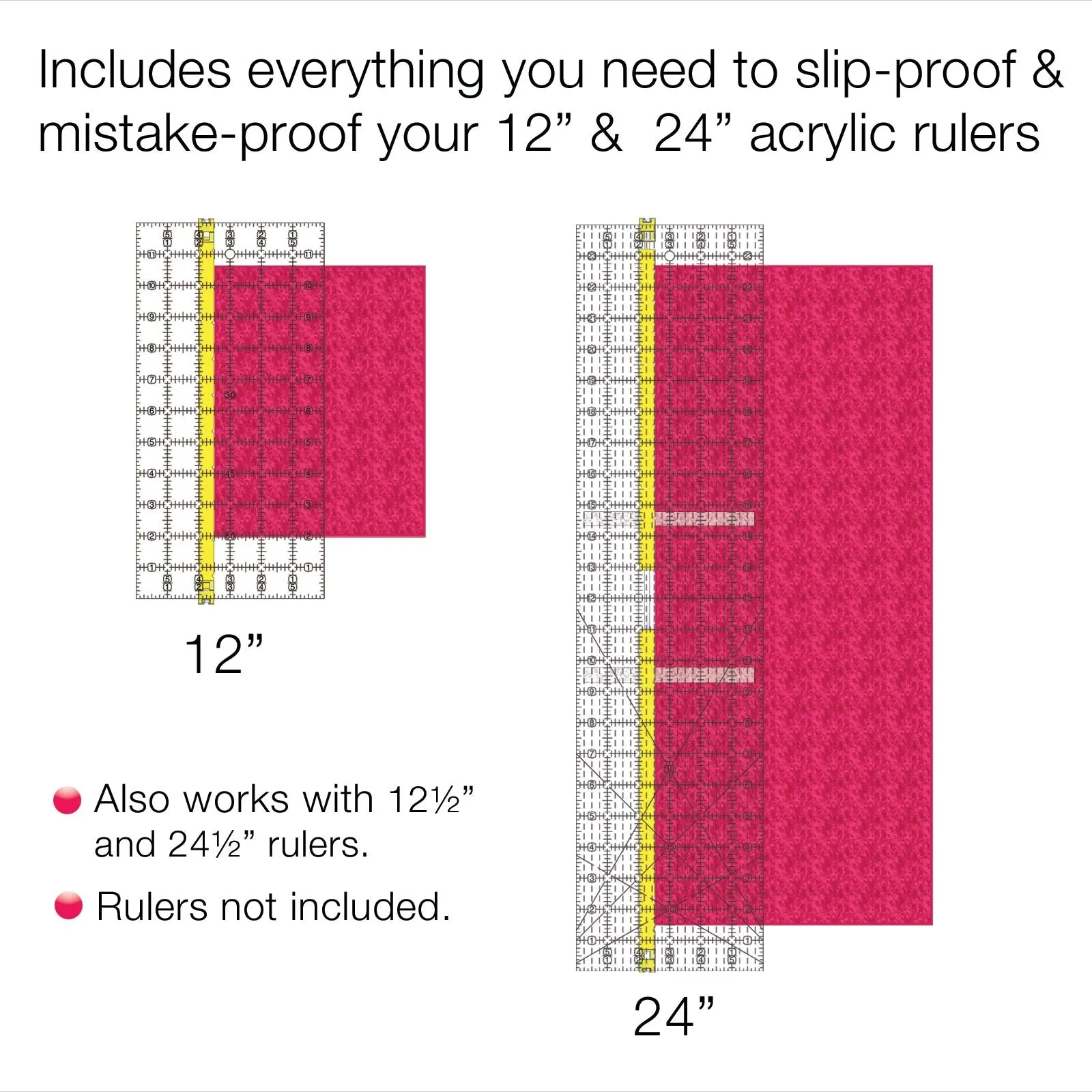 Quilt Ruler Upgrade Kit with an Extra Pack of Grip Strips