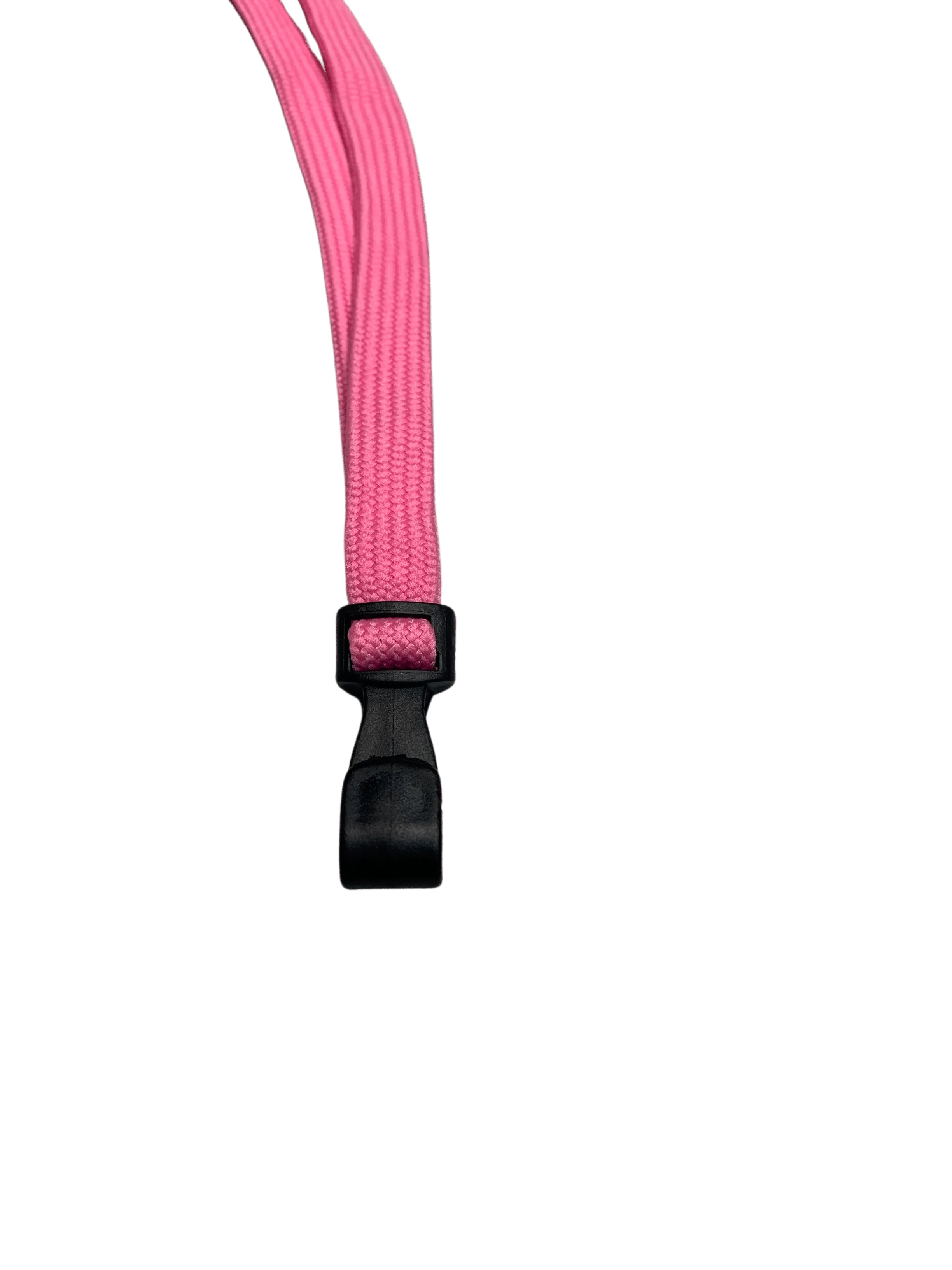 Recycled Plain Pink 10mm Lanyards with Plastic J-Clip | Pack of 100
