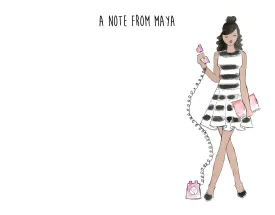 Retro Telephone Girl Personalized Stationery