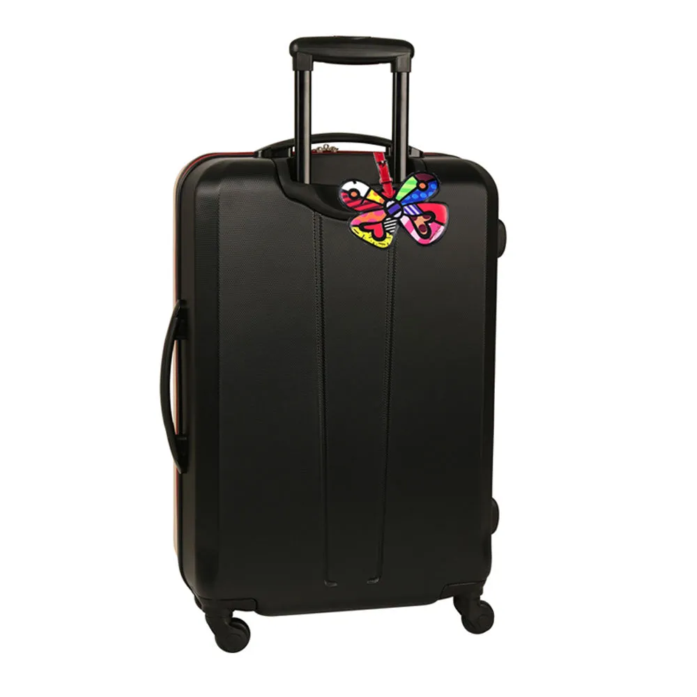 Romero Britto Luggage Tag Butterfly Heart Travel Bag ID Name Suitcase Baggage
