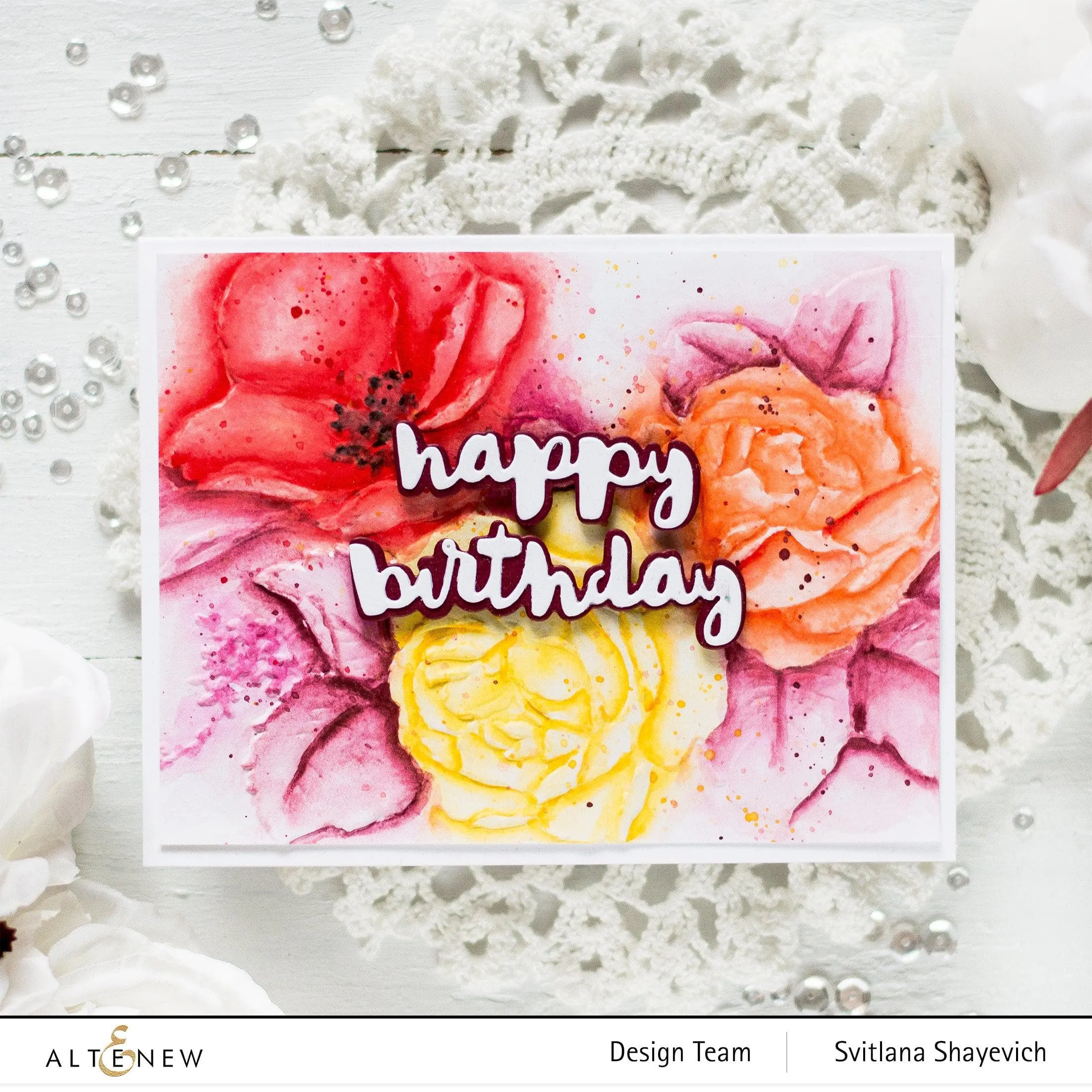Rose Bouquet 3D Embossing Folder