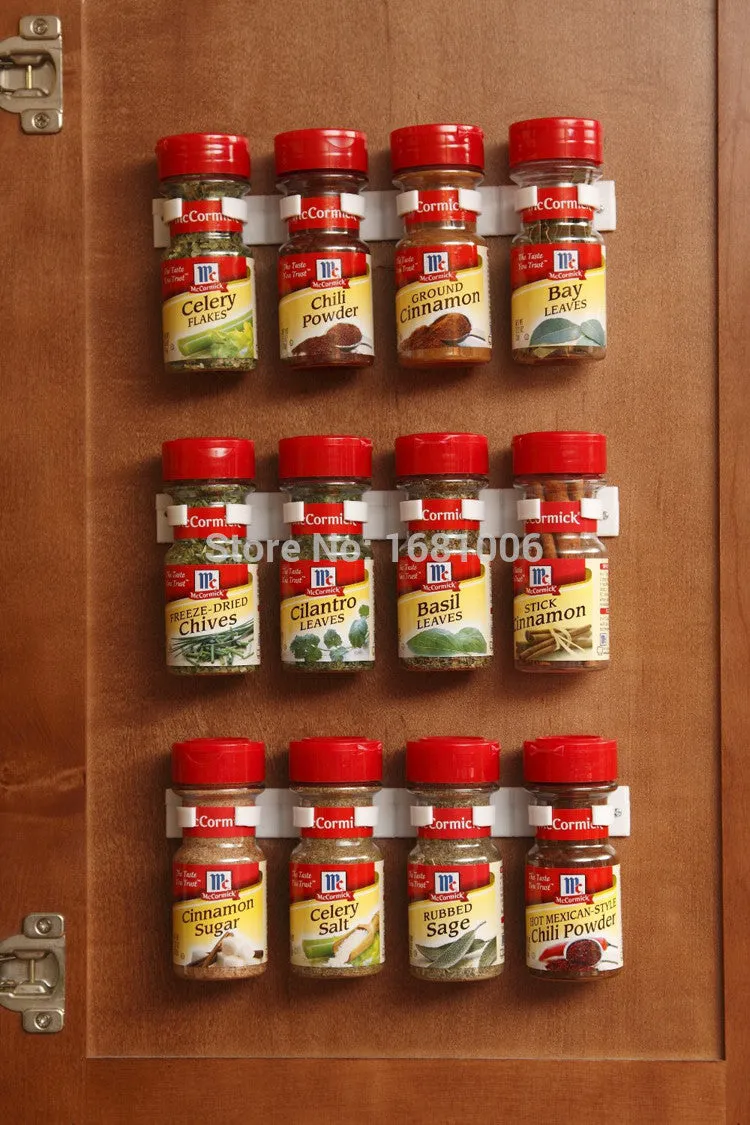 Spice Rack Wall Storage Plastic Kitchen Organizer