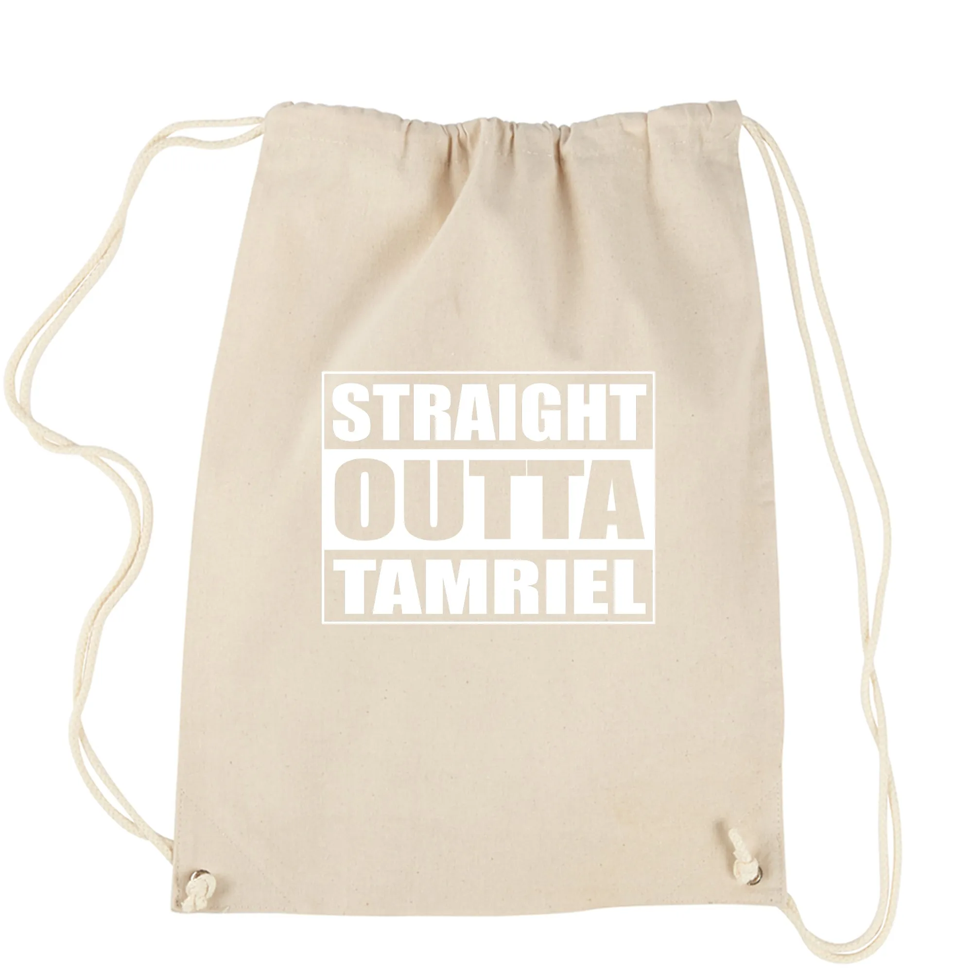 Straight Outta Tamriel Gamer Drawstring Backpack