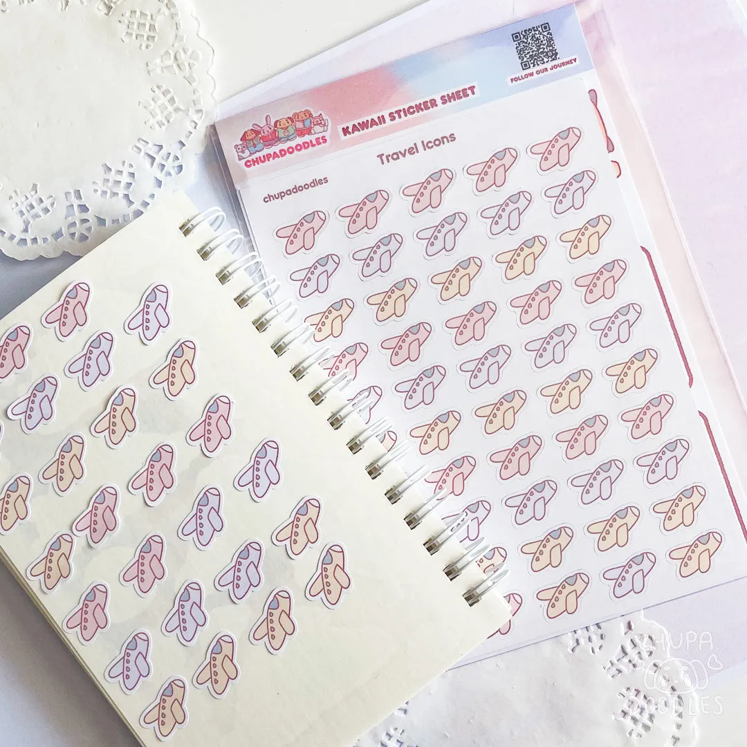 Travel Planes Planner Cute Sticker Sheet